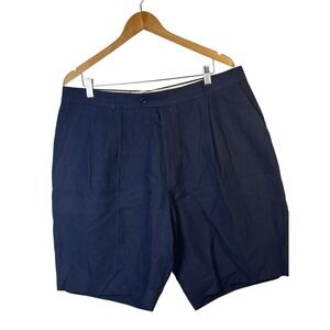 Ballin Relax Comfort-EZE Navy Blue Pleated Shorts  Size 38